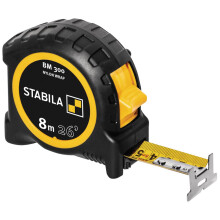 STABILA BM 300, 8 m, cm scale BM300, 8 m / 26 inch pocket tape measure, black/yellow