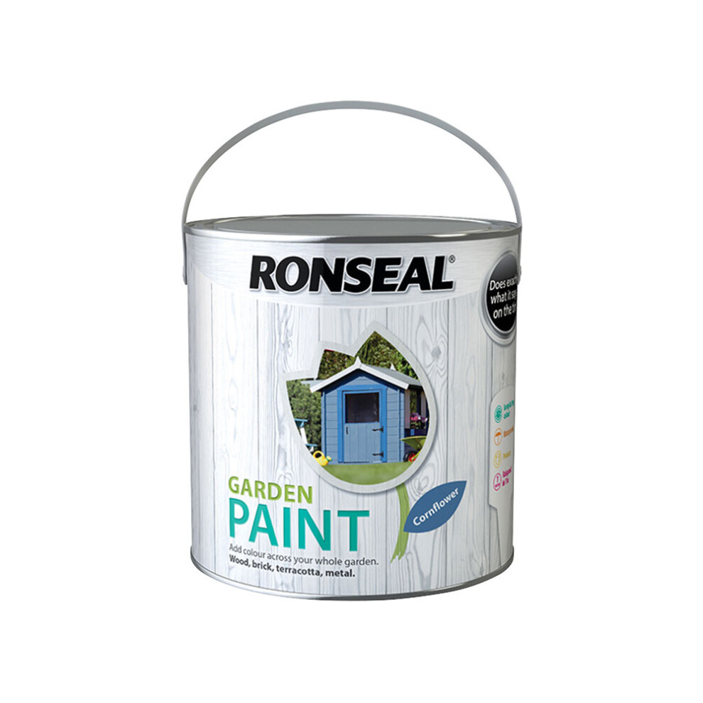 Ronseal RSLGPCF25L GPCF25L Garden Paint Cornflower 2.5 Litre