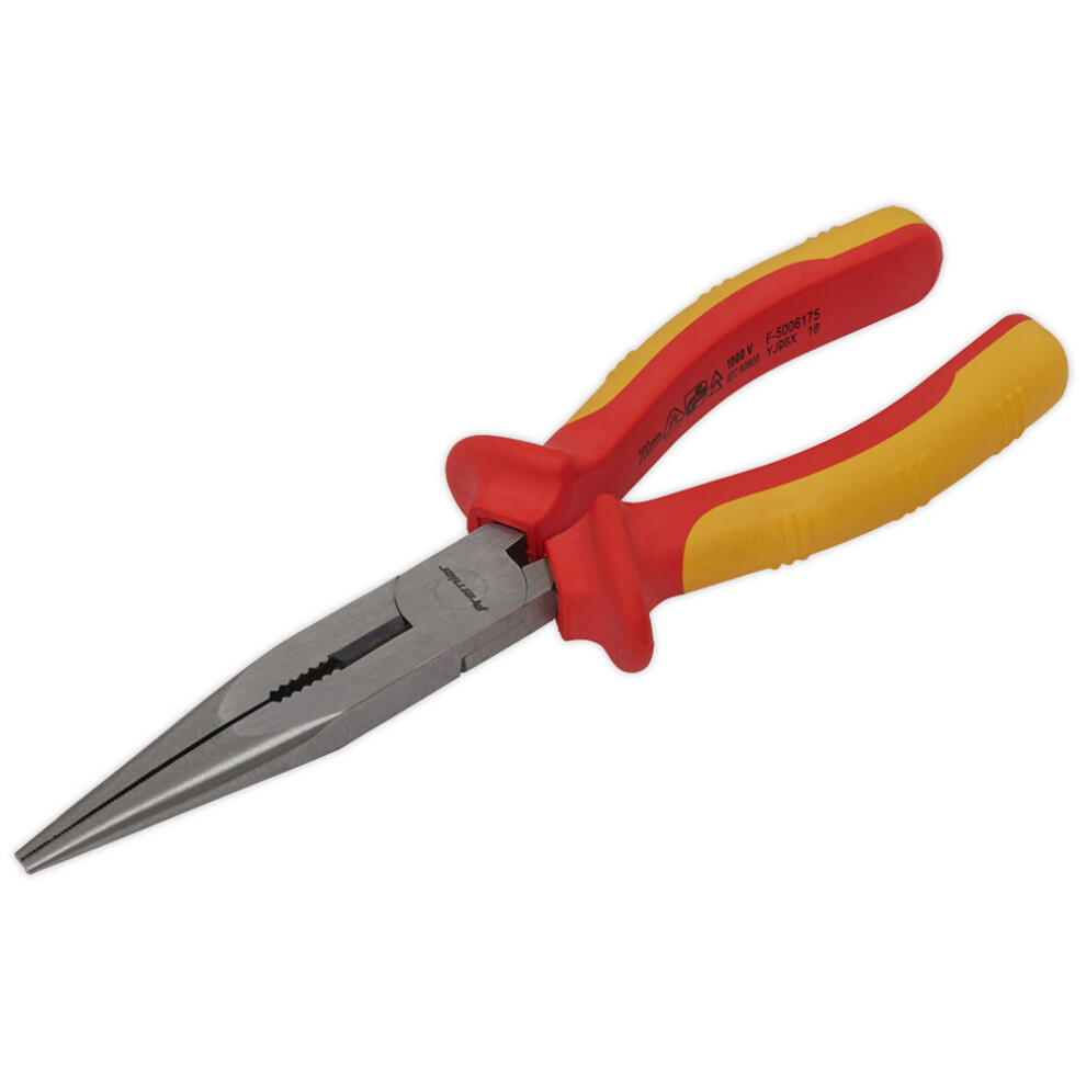 Sealey Long Nose Pliers 200Mm Vde Approved
