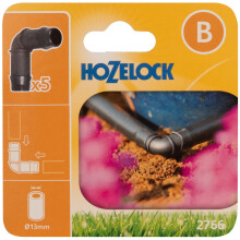 Hozelock 2766 90 Elbow Connector 13mm (Pack 5)