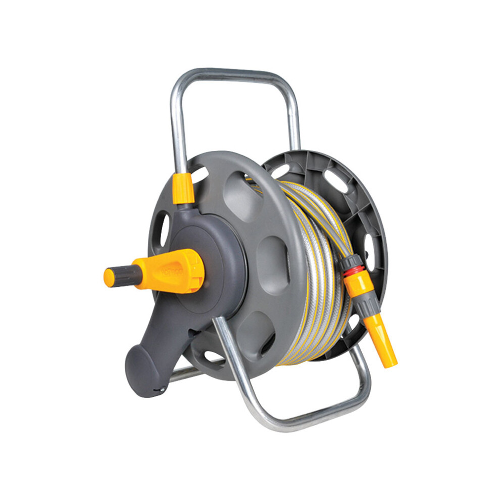 Hozelock 2431 45m Assembled Hose Reel & 25 Metres of 12.5mm Hose