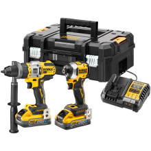 Dewalt DCK2052H2T 18v XR Brushless Powerstack Combi Drill+ Impact Driver + Batt