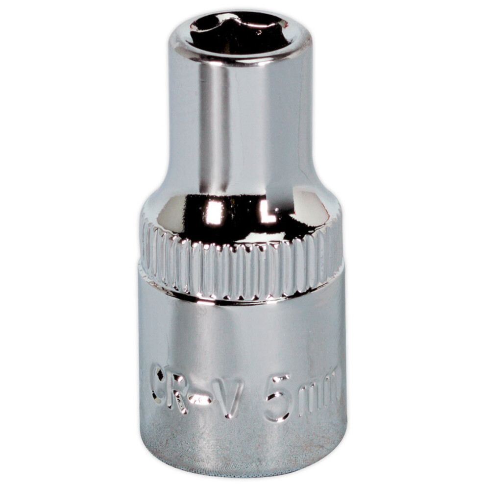 Sealey Walldrive® Socket 5Mm 1/4"Sq Drive Fully Polished