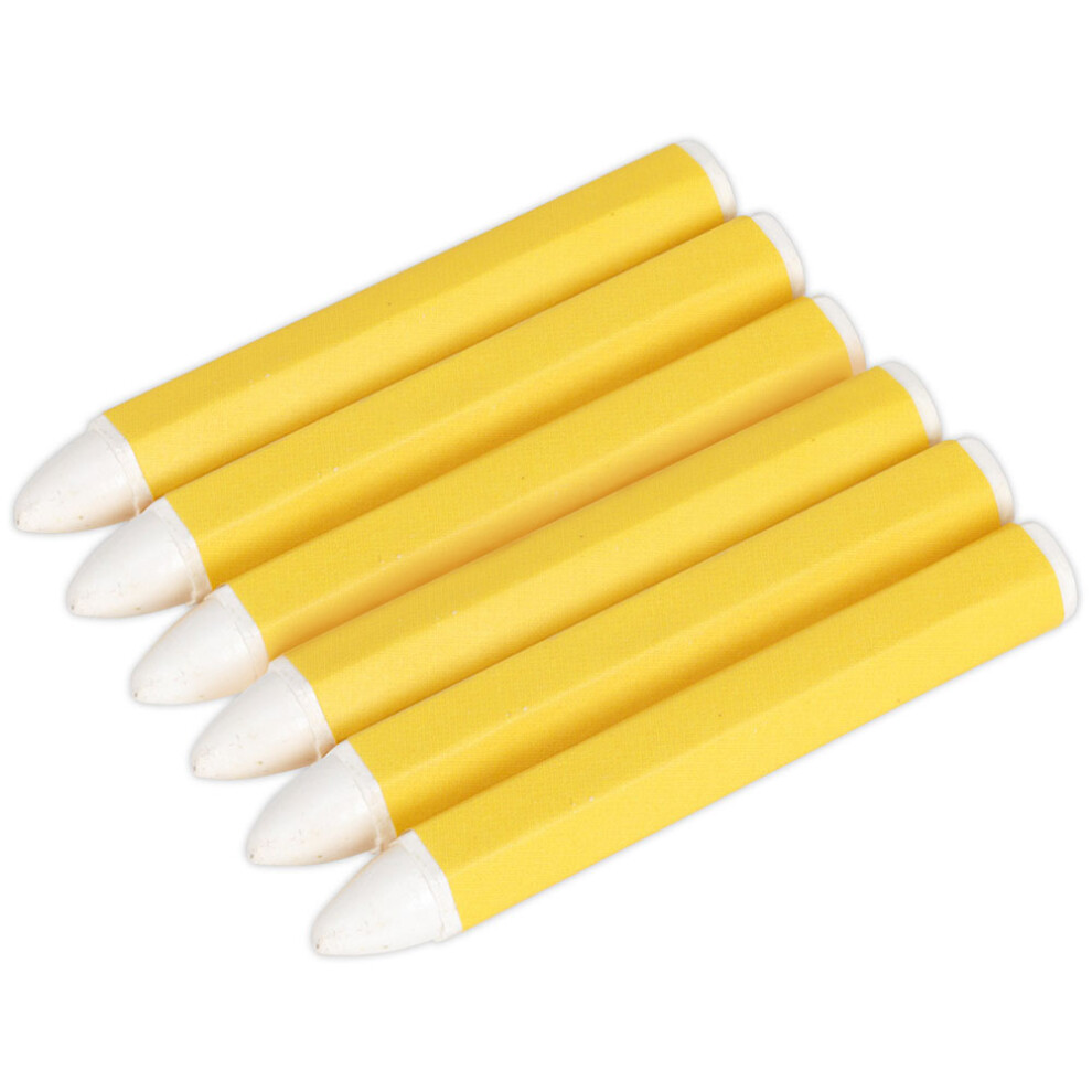 Tyre Marking Crayon - White Pack of 6