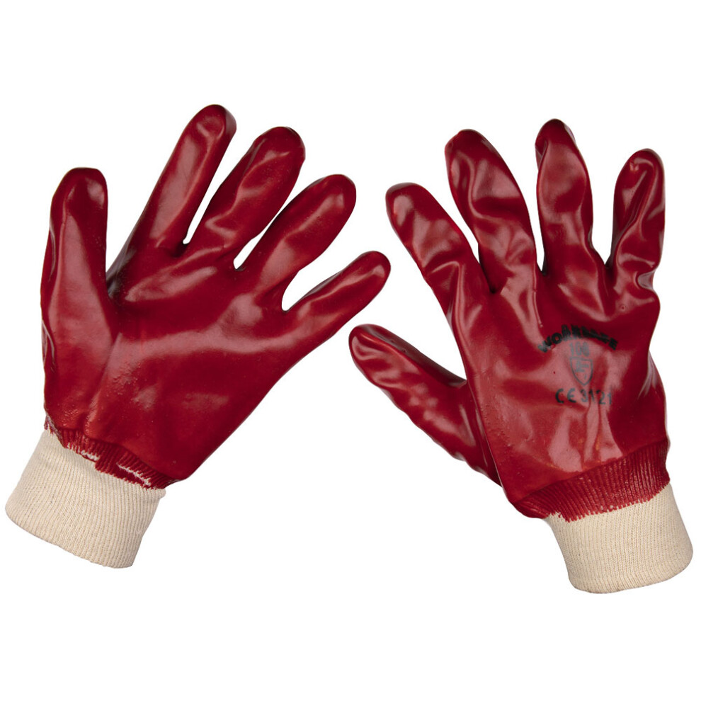 General Purpose Pvc Gloves Knitted Wrist (X-Large) - Pair 5055111200066