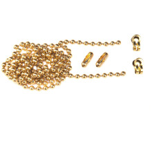 Faithfull FAICHBALLPB1 Brass Ball Chain Kit 1m Polished Brass