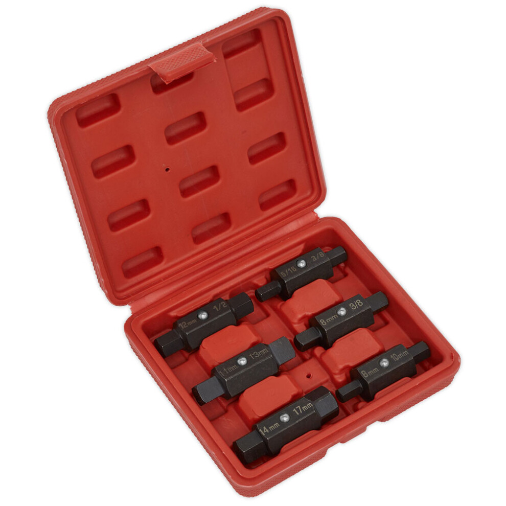 Sealey Oil Drain Plug Key Set 6Pc Double End