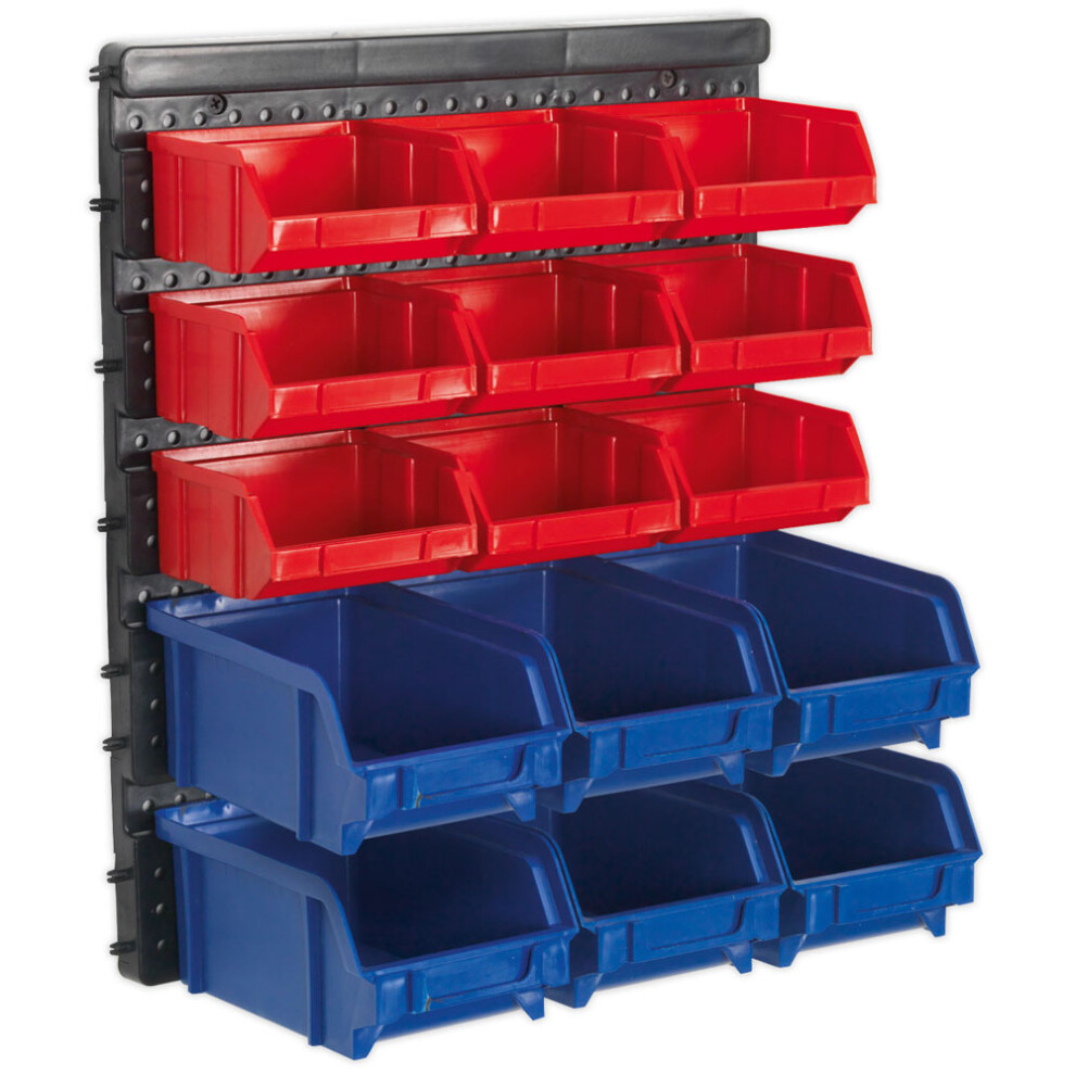 Bin Storage System Wall Mounting 15 Bins