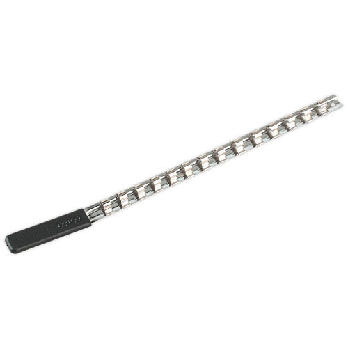 Sealey Socket Retaining Rail with 14 Clips 3/8"Sq Drive