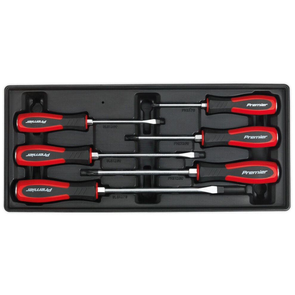 Tool Tray with Hammer-Thru Screwdriver Set 6pc