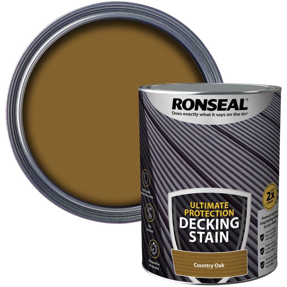 Ronseal Ultimate Protection Decking Stain Country Oak 5 Litre 39111