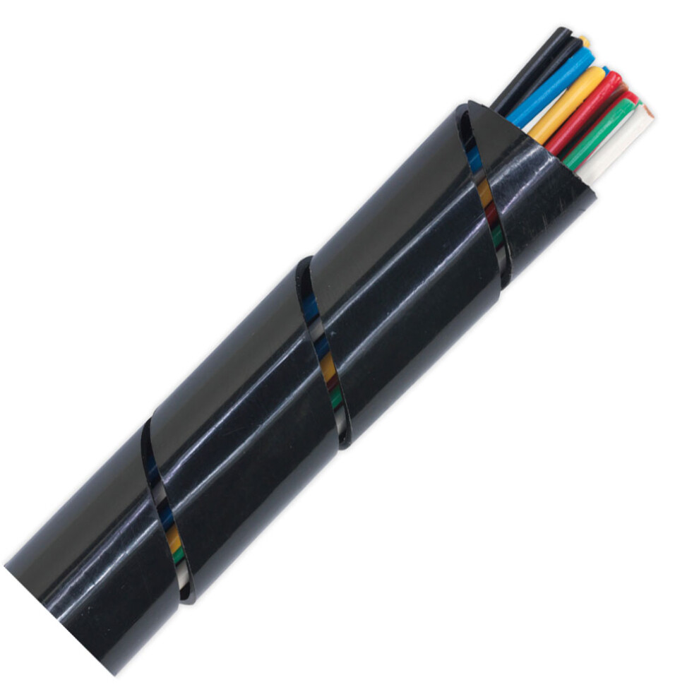Sealey SWS2244 Spiral Wrap Cable Sleeving 22-44mm 10mtr