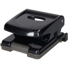FMC40 2 Hole Punch, Punches up to 40 Sheets, Adjustable Guide Bar, Metal, Black, 21835601