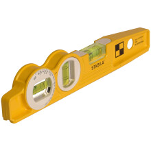 Stabila 16670/0 25 cm 'Torpedo Type 81 SV REM W360' Spirit Level With Bag - Yellow/Black