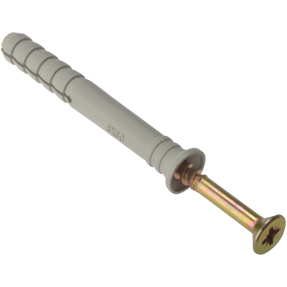 Forge 10Hf860 Hammer Fixing & Plug M8 X 60Mm Bag Of 10 5028485030270