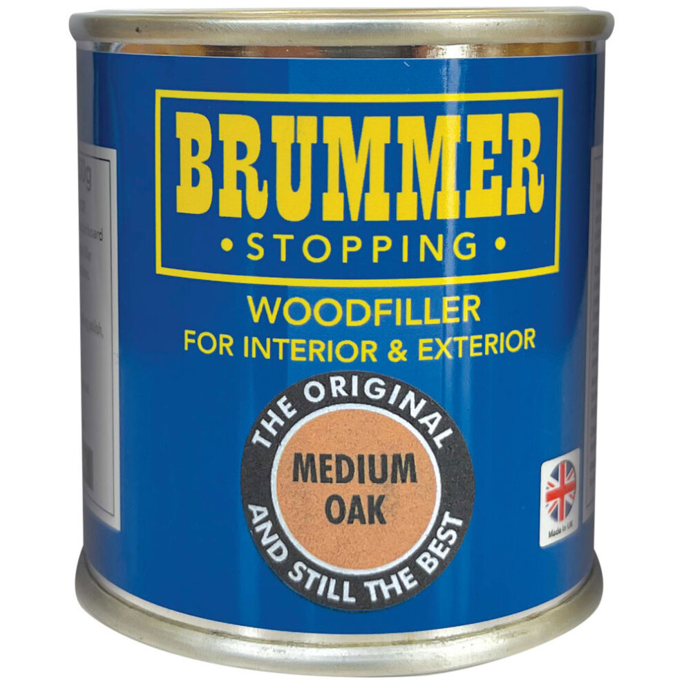 Brummer Wood Filler Medium Oak 250G - The Original And Still The Best 5010884000510