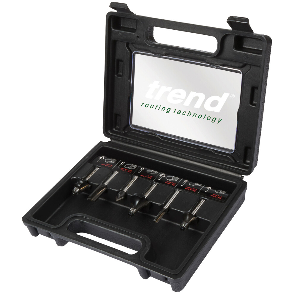 Trend TCT Router Starter Cutter Set with 1/4-Inch Shank (6-Piece)