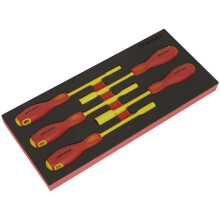 Insulated Nut Driver Set 5pc with Tool Tray - VDE Approved
