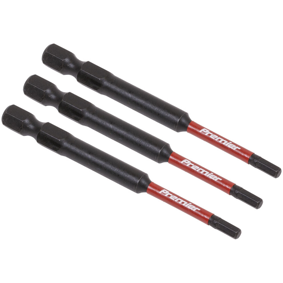 Sealey Ak8261 Hex 3Mm Impact Power Tool Bits 75Mm - 3Pc
