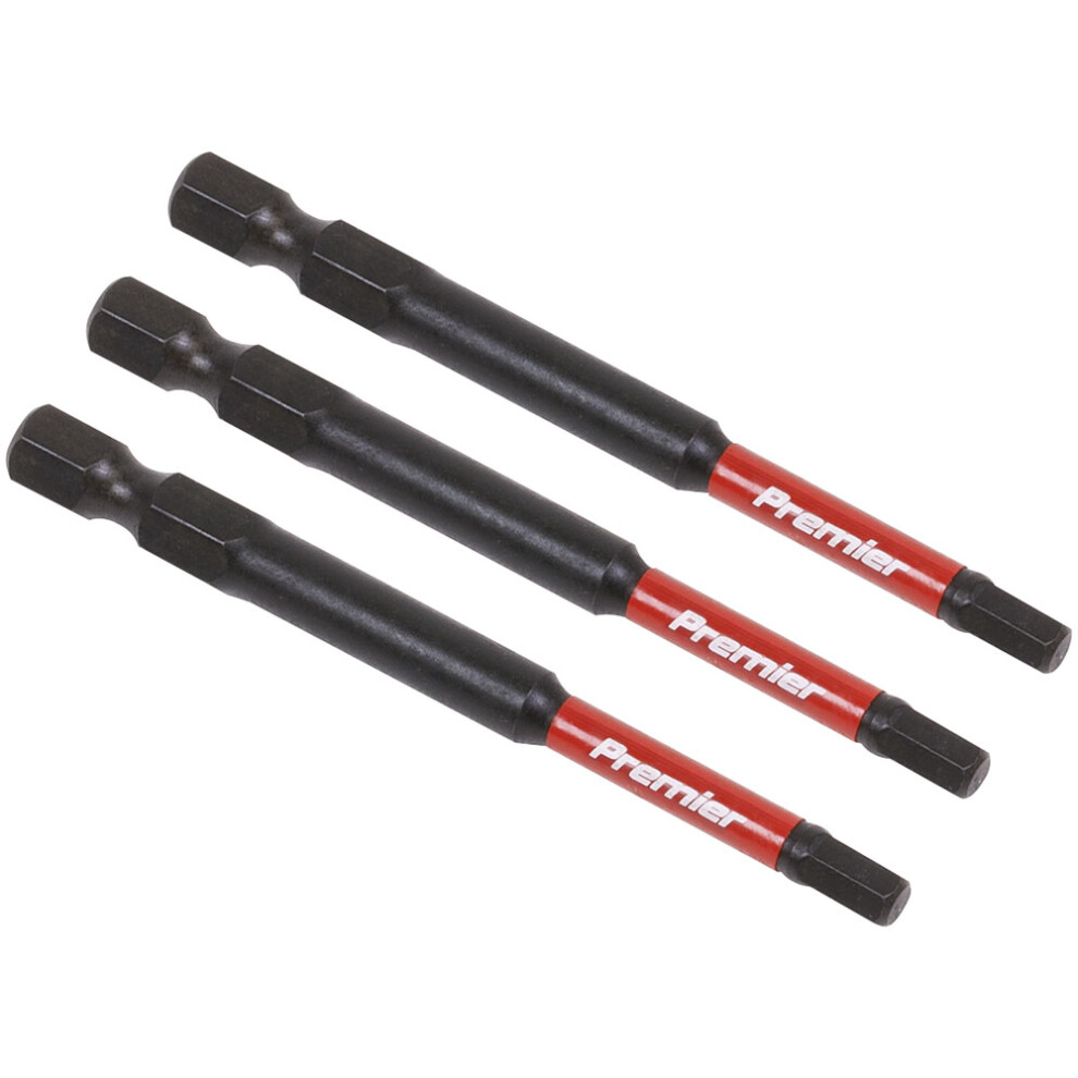 Sealey Hex 4Mm Impact Power Tool Bits 75Mm - 3Pc