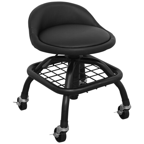 Sealey Creeper Stool Pneumatic with Adjustable Height Swivel Seat & Back Rest