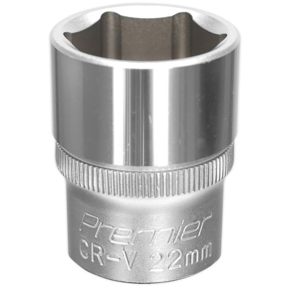 Sealey Walldrive® Socket 22Mm 1/2"Sq Drive