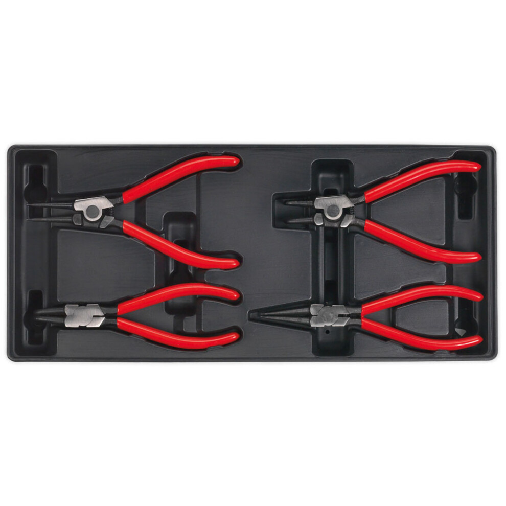 Tool Tray with Circlip Pliers Set 4pc