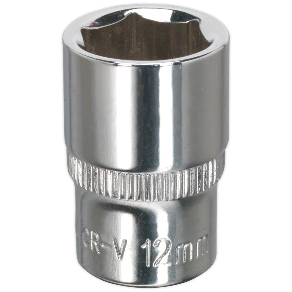Sealey Walldrive® Socket 12Mm 1/4"Sq Drive Fully Polished