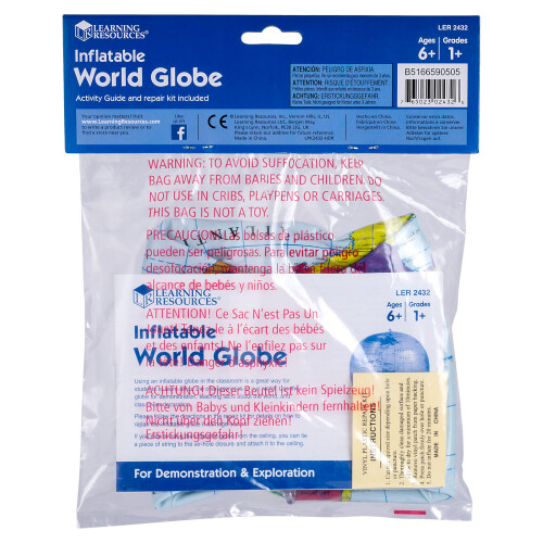 Learning Resources LEARNING RESOURCES LER2432 12 INFLATABLE GLOBE 1