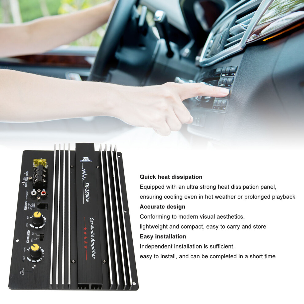 Kfz-Verstã¤Rker, 12 V, 1800 W, Auto-Stereo-Audio, 7598290882602