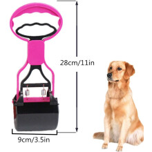 Honden- en kattenpoepschep, ergonomisch ontwerp en hoogwaardige, onbreekbare materialen, comfortabele handgreep, lange steel voor gemakkelijke