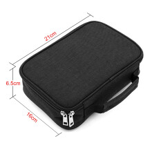 Large Capacity Pencil Case, Portable Multi-layer Zipper Pen Bag for Office, School, Travel or Makeup Storage, 3 Removable Compartments, Black