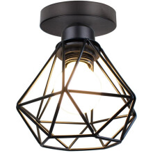 Luminárias de teto retrô pretas, com estrutura de ferro integrada de alta qualidade que garante durabilidade e um visual versátil para qualquer