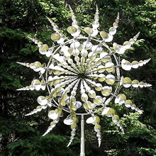 Kinetische Windmühle als Kunstwerk für den Außenbereich, einzigartige und stabile Metallkonstruktion, einfache Installation für saisonale