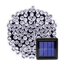 Memory Function Solar Powered LED String Lights, Cool White 20m Length Waterproof Outdoor Decorations for Patio Garden Trees, Easy Installation with