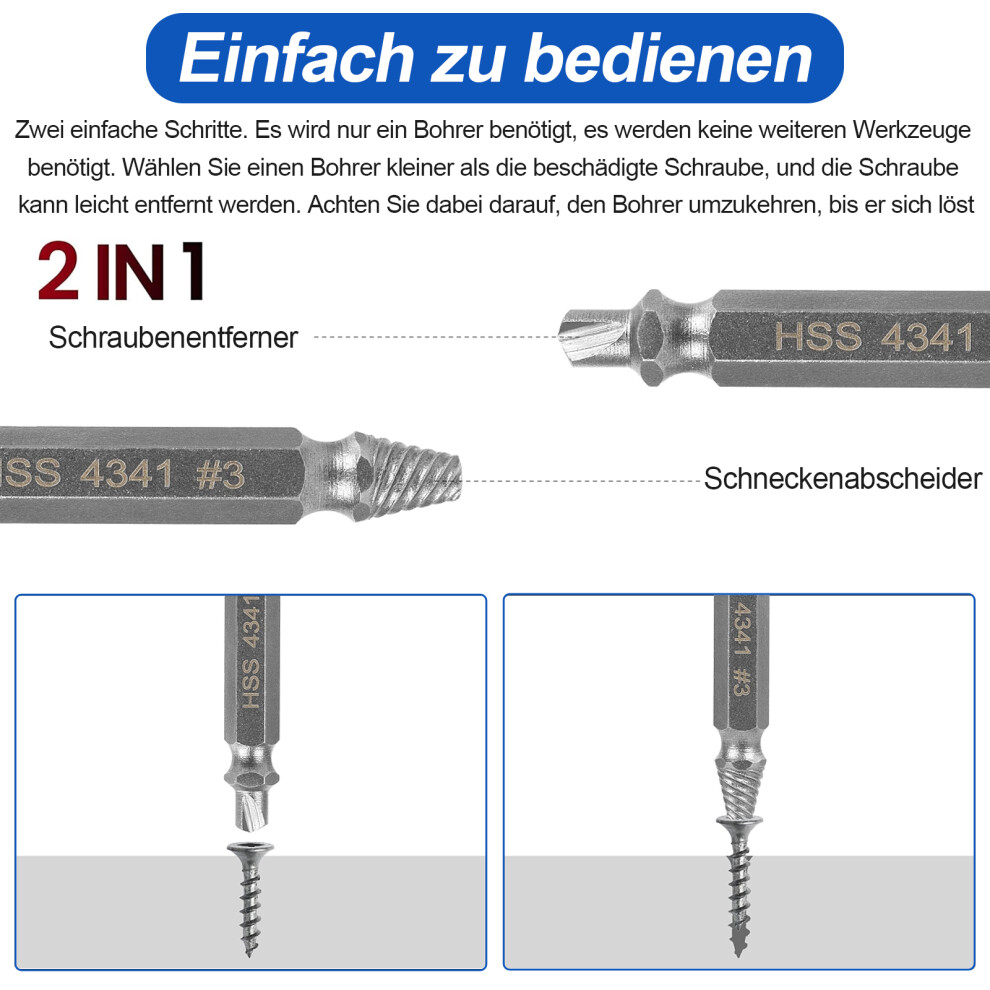 Screw Remover Set For Men, The Durable & User-Friendly Solution For Stripped Screws & Bolts, An Essential Tool For Home, Automotive, & Woodworking 9173940231948