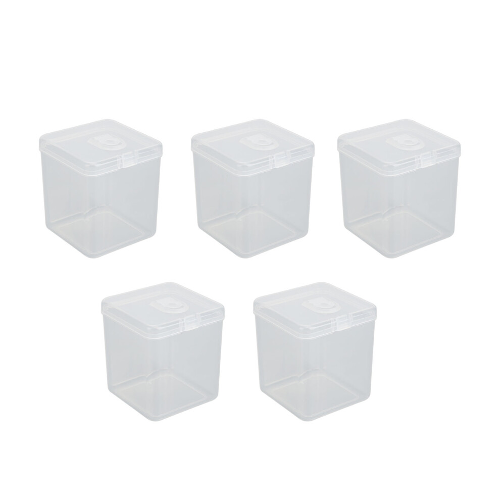 5pcs Clear Makeup Sponge Case, Dustproof, Portable, 6.5cm