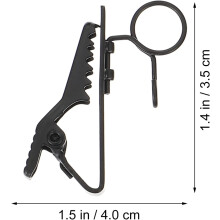 Professionelles Lavalier-Mikrofon-Clip-Set, Krawattenklammern aus Metall mit Schaumstoff-Windschutz für omnidirektionale Kondensatormikrofone,