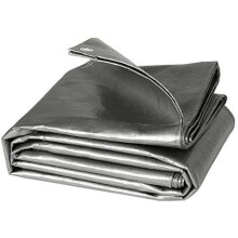Stevig multifunctioneel zeil, zwaar waterdicht zeil, aluminium oogjes voor eenvoudige montage, wasbaar, grijs, 2x3 meter, scheurvast, bescherming