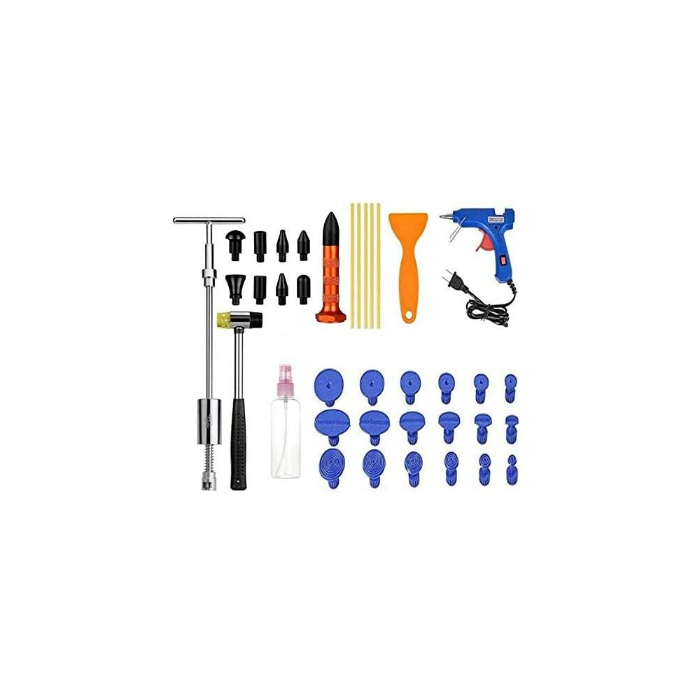 Ding Remover Tool Set For Auto Body Repair, Paintless Dent Lifter Puller Fast Fix Stone Hail Damage For Truck Refrigerator Door Gold 9405630226881
