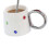 White Ceramic Coffee Mug 500g Simple Stylish Tea Cup with Round Handle 4