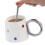 White Ceramic Coffee Mug 500g Simple Stylish Tea Cup with Round Handle 11