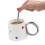 White Ceramic Coffee Mug 500g Simple Stylish Tea Cup with Round Handle 12