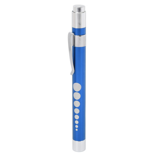 Penlight LED giallo con pupilla, in lega di alluminio, luce blu 1