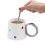 White Ceramic Coffee Mug 500g Simple Stylish Tea Cup with Round Handle 2