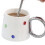 White Ceramic Coffee Mug 500g Simple Stylish Tea Cup with Round Handle 6