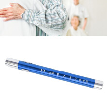 Penlight LED giallo con pupilla, in lega di alluminio, luce blu