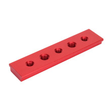 Aluminium 100 mm T-Track mit Schlitzen, Gehrungsschiene mit Löchern, Werkbankbefestigung, Rot