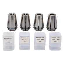 High Carbon Steel Chuck with 4 Jaw Structure Spring Collet for CNC Milling Lathe Engraving Machines Enhanced Clamping Force and Wear Resistance