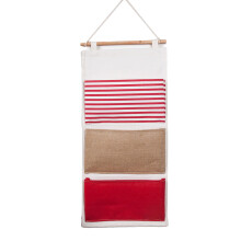 Disney Cruise Souvenir Organizer, Collapsible Design With Hanging Pockets, Space Saving Multi-Purpose Storage, Linen Cotton Fabric Hanging Organizer F